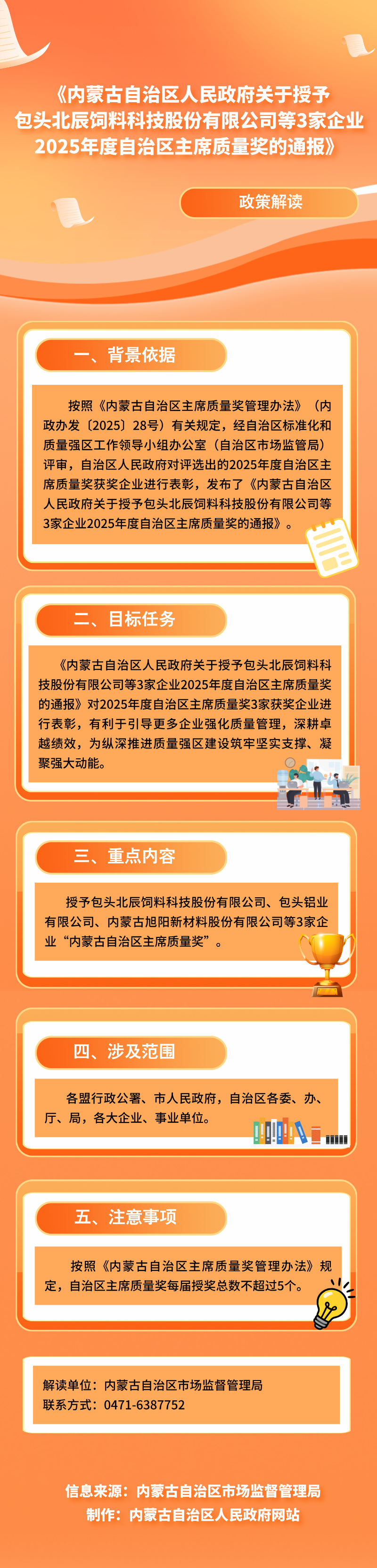 图解：《ld体育中国官方网站关于授予包头北辰饲料科技股份有限公司等3家企业2025年度自治区主席质量奖的通报》ld体育中国官方网站解读